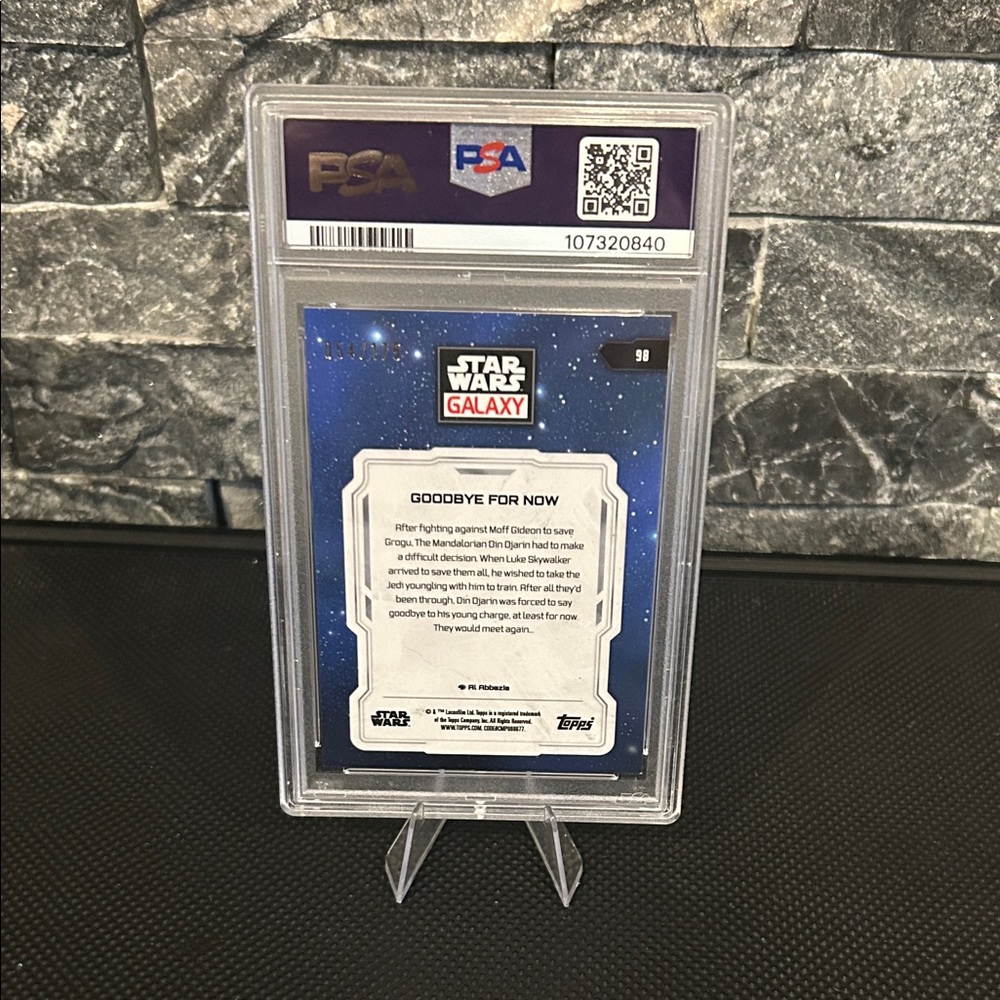 PSA‎ 9 2024 Star Wars Galaxy Card “Goodbye for Now” Aqua Lava Slab - Picture 2 of 2